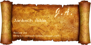 Jankech Ádám névjegykártya